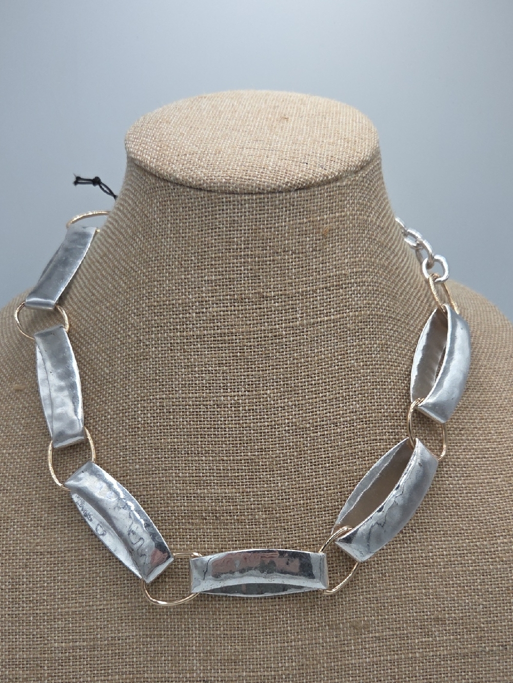 Robert Lee Morris Hammered Chain Links Necklace